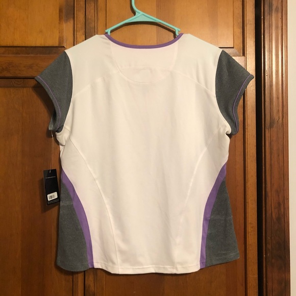 NWT Bolle Athletic Tennis T-shirt V-neck XL White - Picture 7 of 7